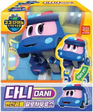 GoGo Dino Transforming Dinosaur Robot Allosaurus Dani – 2-in-1 Dino & Police Car Mode