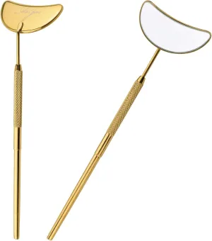 Gold LASH Mirror for Eyelash Extension Supplies, Half Moon Lash Mirror Tool for Lash Extension Supplies, Lash Mirror Gold, Lash Mirror Half Moon, Lash Mirror for Eyelash Extensions by Ida Jane