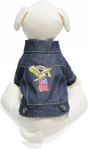 Gooby Denim Jacket for Pets, X-Large, Eagle