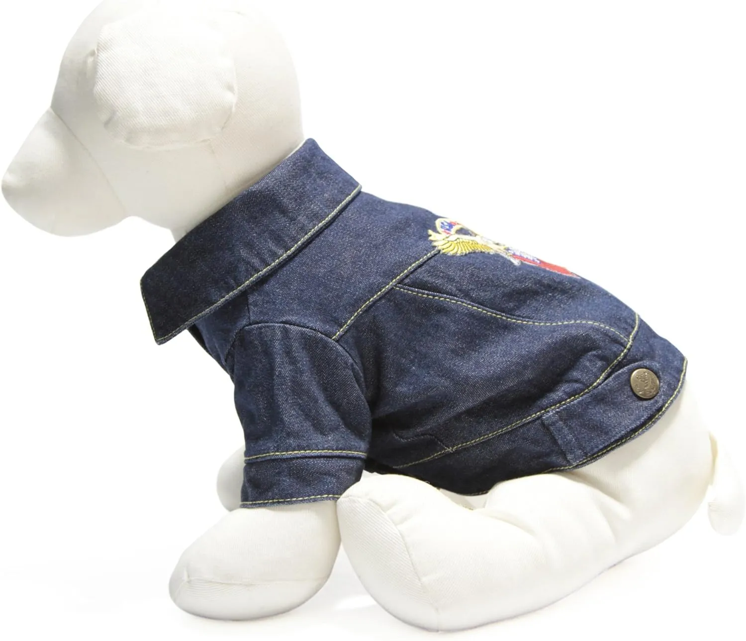Gooby Denim Jacket for Pets, X-Large, Eagle