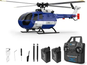 GoolRC C186max Remote Control Helicopter New Upgrades 6-axis Gyroscope 2.4G 4CH Single Propeller Aileron Free RC Helicopter with Optical Flow Positioning Low Voltage Alarm One Click Function