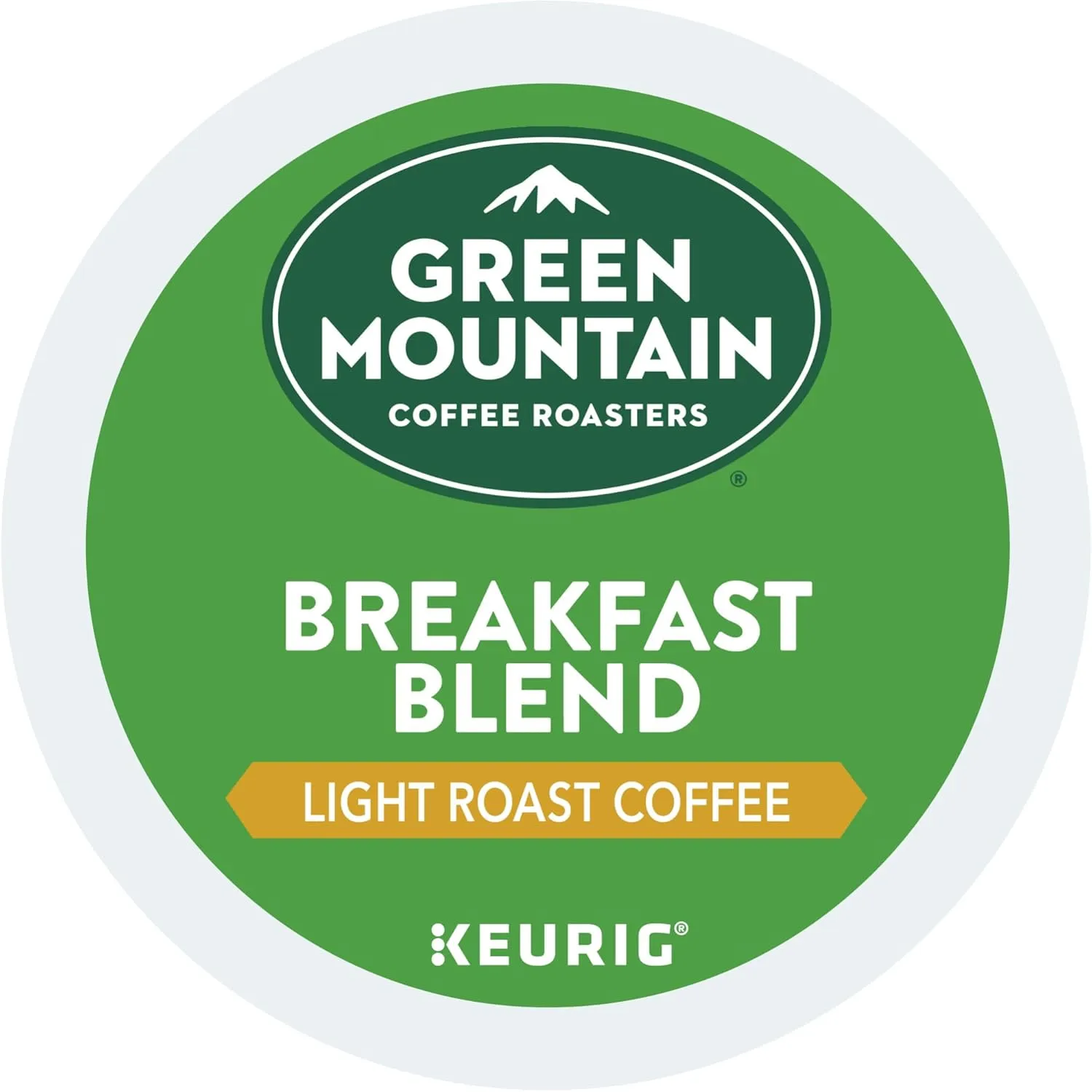 Green Mountain Coffee Roasters Breakfast Blend Single-Serve Keurig K-Cup Pods, Light Roast Coffee, 48 Count