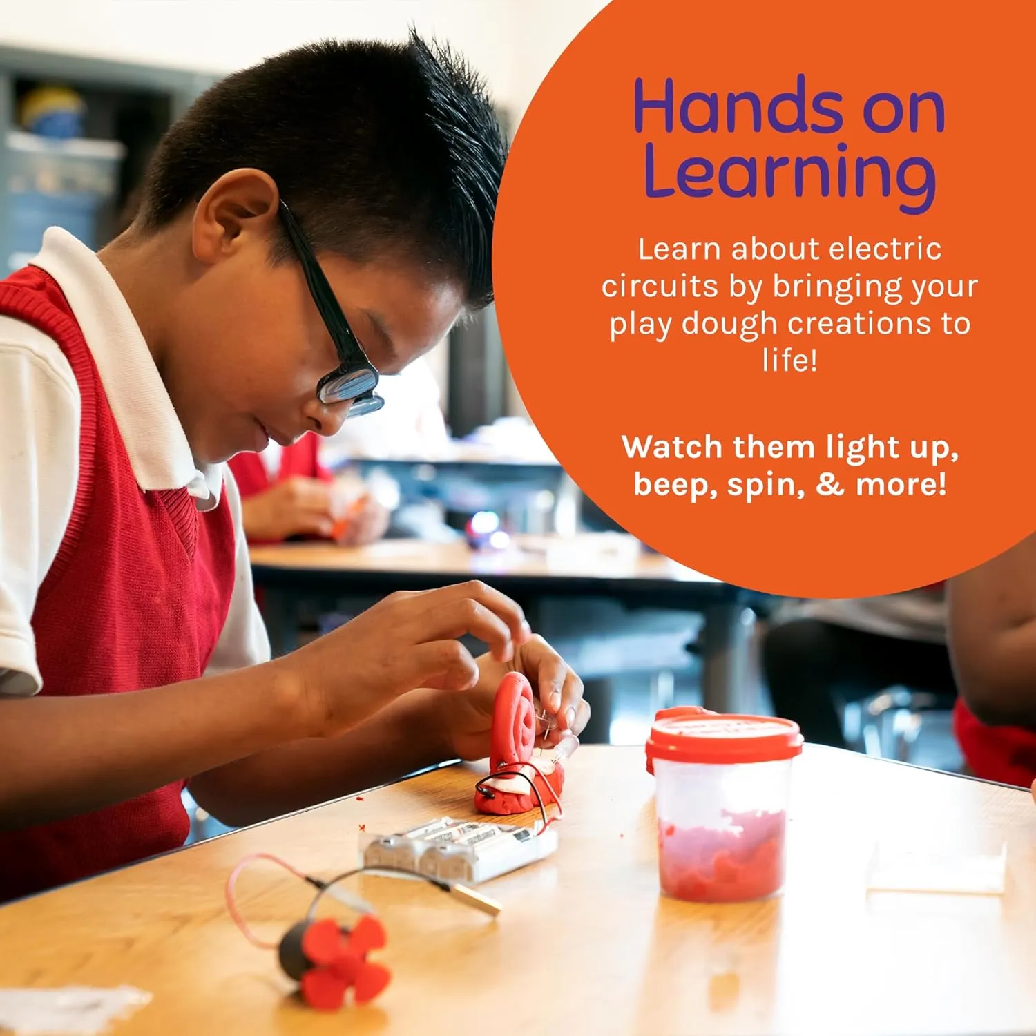 Group Kit - Explore Electrical Circuits with Play Dough - STEM Science Kits for Kids Age 8-12 - Fun and Educational for Classrooms, Camps, Libraries, Museums and More!