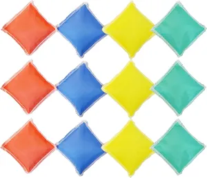 GSi Mini Bean Bags for Kids: 12 Pack of Soft Throwing Bags for Toss Games, Sensory Play, PE, Juggling & Outdoor Activities