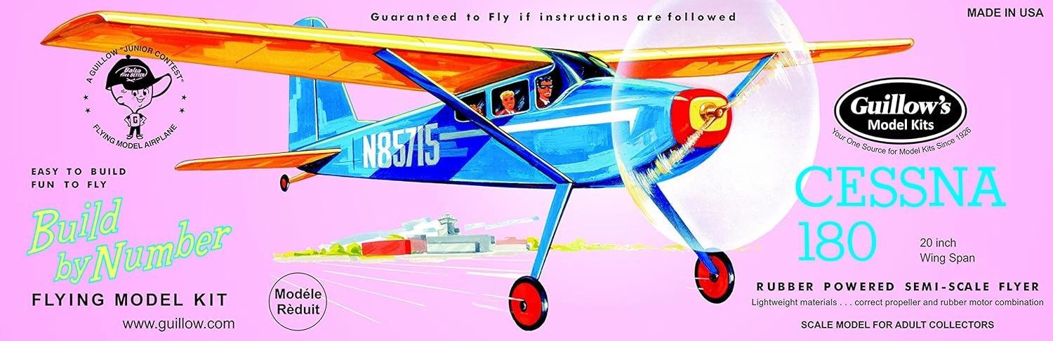 Guillow's Cessna 180 Model Kit, Small