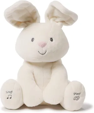 GUND Flora Bunny Interactive Plush | Moves Your Ears | 12" Plush Toy | Plush Toy for Children from 10 Months