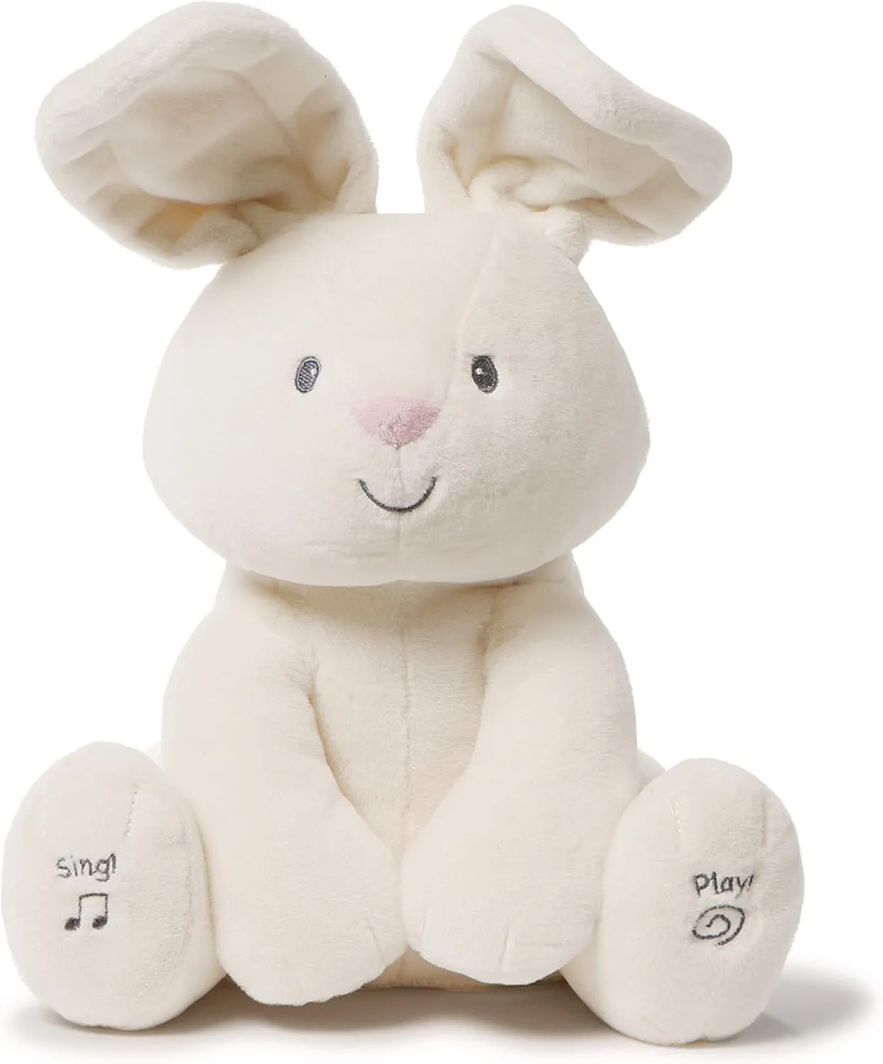 GUND Flora Bunny Interactive Plush | Moves Your Ears | 12" Plush Toy | Plush Toy for Children from 10 Months