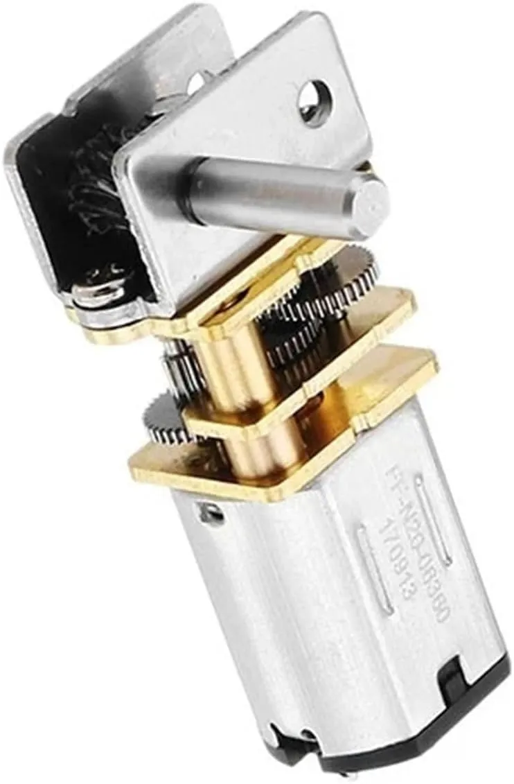 GW12N20 DC 6V 12V Worm Gear Motor Low Speed Ultra Mini Gear box Reversible Electric Engine for Smart Car Robot(30rpm,6V)
