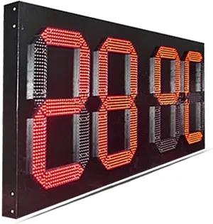 Gym Timer Designed Outdoor high Brightness Iron Box Waterproof 8 inch   6 INCH RED LED Sports Countdown Scoreboard with Stopwatch, Alarms, Countdown Timer & Temp (24 Inch Digital X)