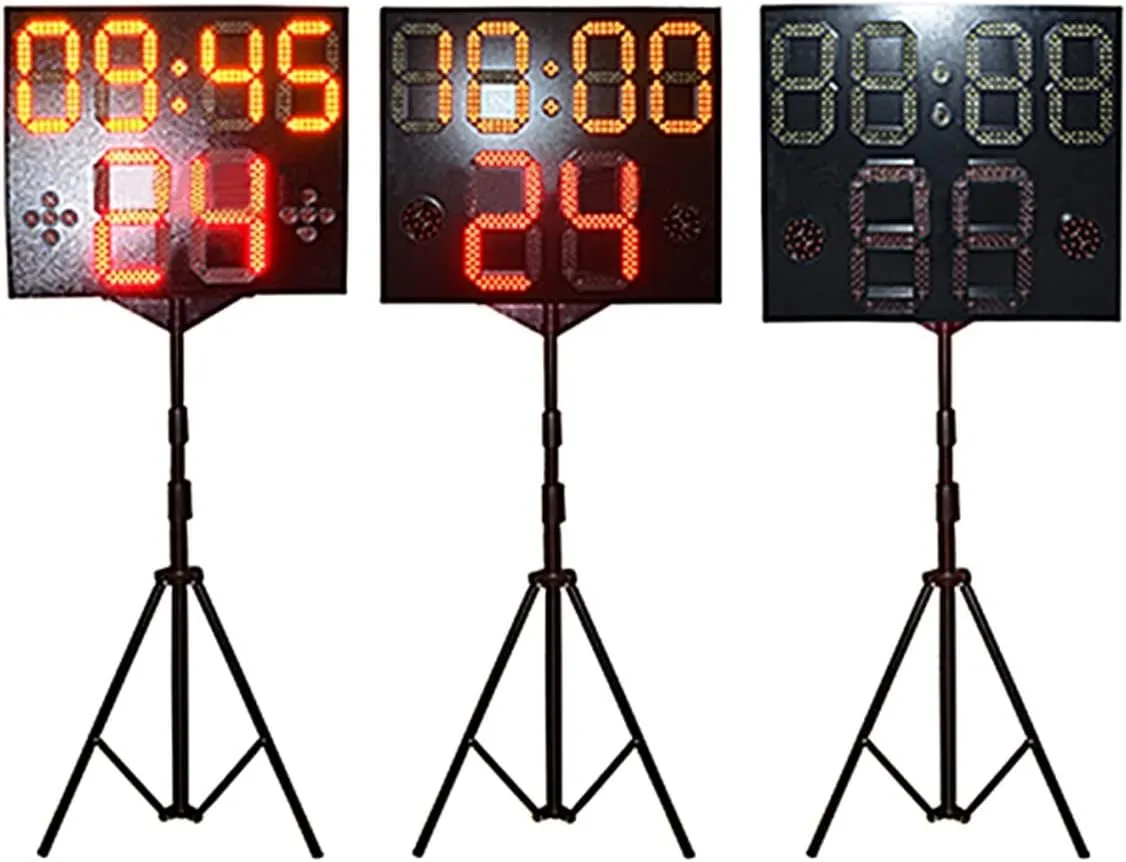 Gym Timer Designed Outdoor high Brightness Iron Box Waterproof 8 inch   6 INCH RED LED Sports Countdown Scoreboard with Stopwatch, Alarms, Countdown Timer & Temp (24 Inch Digital X)