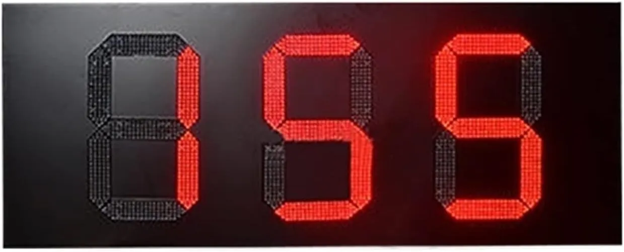 Gym Timer Designed Outdoor high Brightness Iron Box Waterproof 8 inch   6 INCH RED LED Sports Countdown Scoreboard with Stopwatch, Alarms, Countdown Timer & Temp (3 Digit Countdown X)