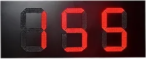 Gym Timer Designed Outdoor high Brightness Iron Box Waterproof 8 inch   6 INCH RED LED Sports Countdown Scoreboard with Stopwatch, Alarms, Countdown Timer & Temp (3 Digit Countdown X)