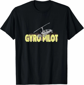 Gyrocopter Fly Pilot Aviation Helicopter Autogyro fashion T-Shirt