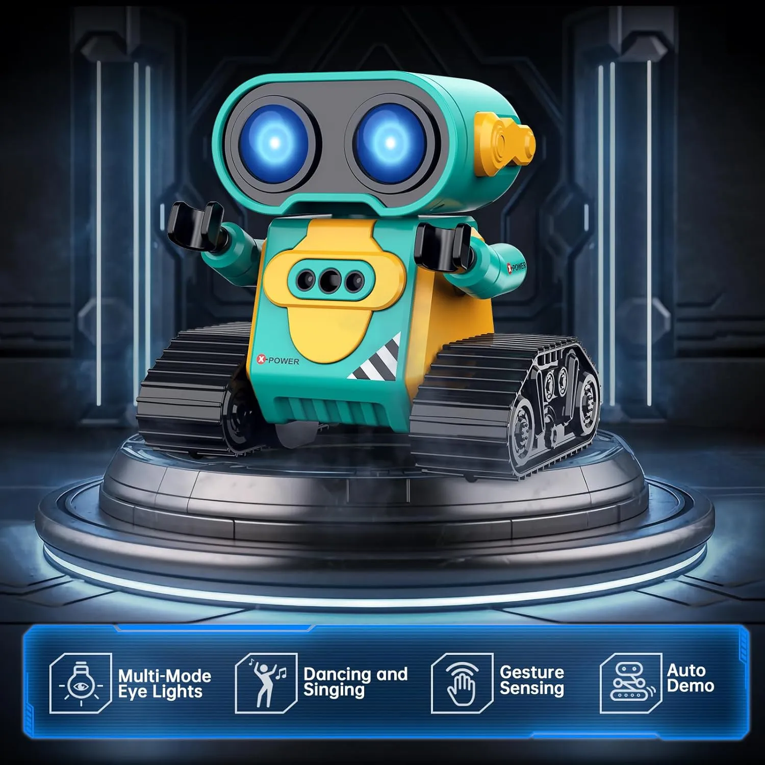 Hamourd Electronic Pets Robot Toys for Boys & Girls, Remote Control Robot Kids Toys, Auto-Demo, Gesture Sensing, and Multiple Eye Light Auto Modes, Flexible Arms, Dance, Music, Boys Toys