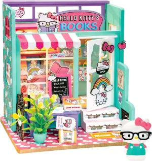 Hands Craft Hello Kitty DIY Miniature Bookstore - Miniature Scene - Adorable Mini Dollhouse - Creative Craft Kit for Adults & Kids