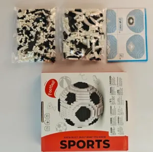 Hayder Soccer Ball Building Block Set, 846pcs Blocks to Build 3.74" Realistic Football Model, Miniature 3D Educational Toys for Kids