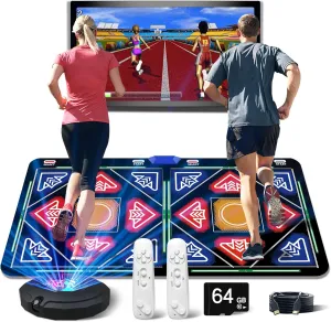 HDMI Musical Electronic Dance Mats with Camera,64G Memory Card,It Features 1030 Games、700 Songs and 81 MV,Double User Fitness Dance Pad Dancing Mat for Kids & Adults, Gift for Boys & Girls