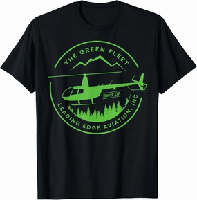 Helicopter T-Shirt Green Logo