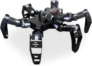 Hexapod Robot Kit for ESP32, STEM Walking Crawling Spider Robot, Supports Arduino C Programming, App RC, Video Transmission, 18DOF Aluminum Alloy Frame Kit with Tutorial