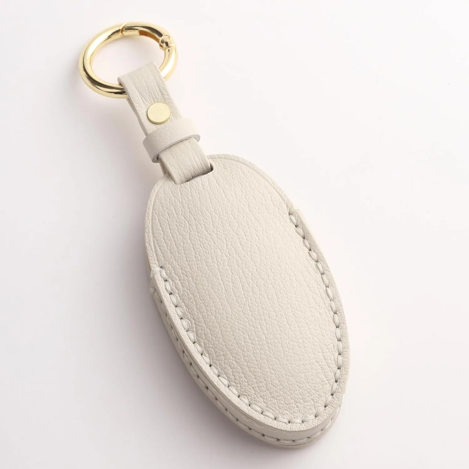 HIBEYO 7 Button Key Fob Cover Compatible with Hyundai Ioniq 6 Grandeur GN7 KONA 2023 2024 2025 Accessories Handmade 3D Design Leather Key Case with Keychain-7 Button White