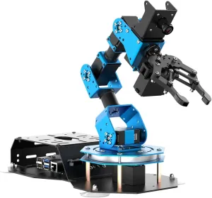 HIWONDER 6DOF Robotic Arm Kit Powered by Raspberry Pi 5 4GB AI Vision Programming Robot Arm ROS Open Source for Adults and Teens (Advanced Kit)