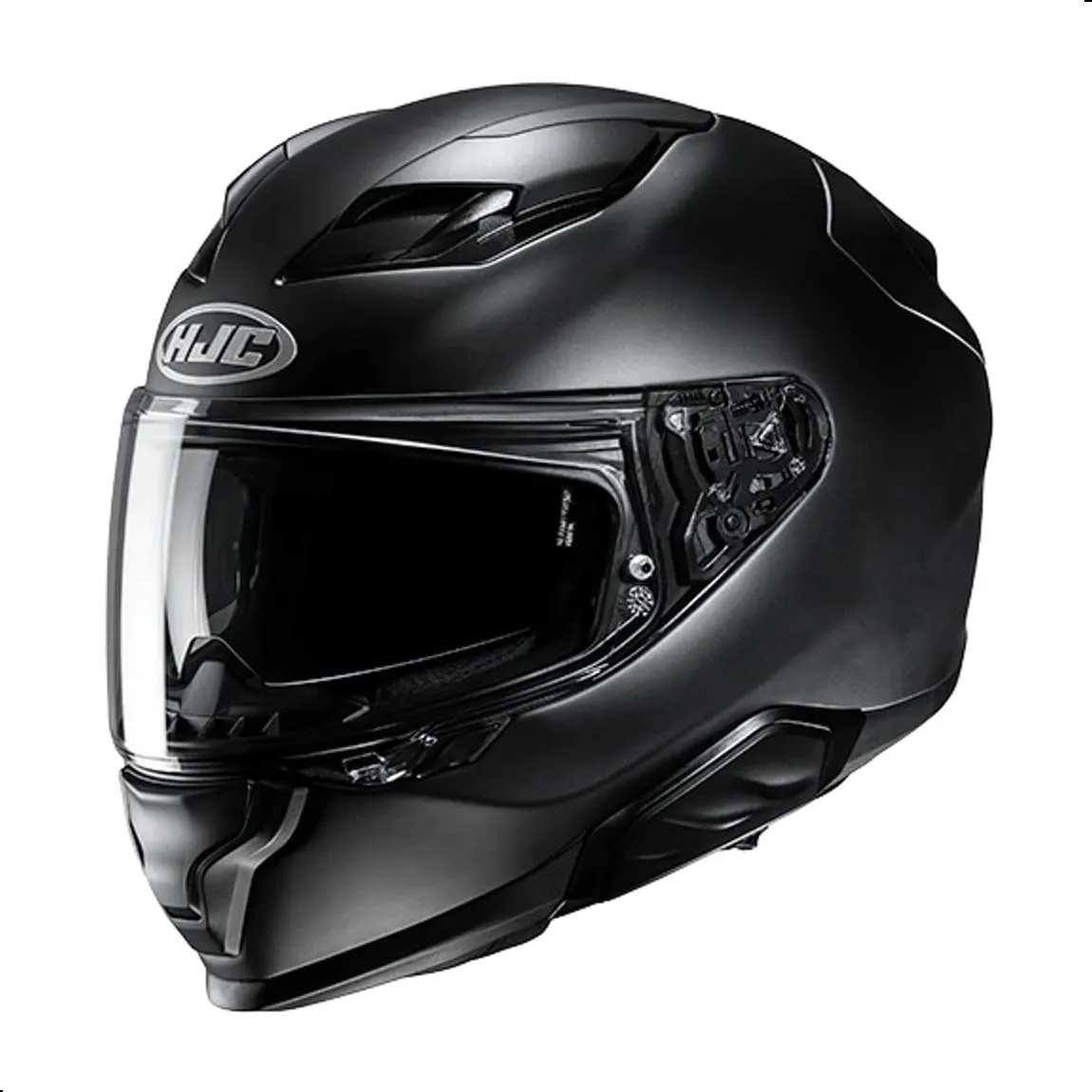HJC F71 Solid Full Face Motorcycle Helmet with HJ-38 Pin-lock Shield, DOT Approved (Semi Flat Black, Medium)