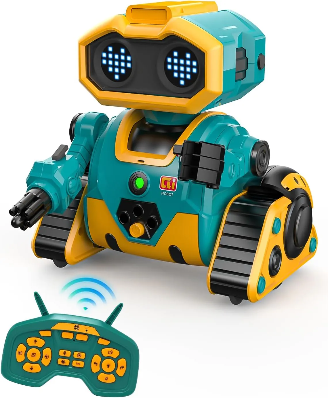 Holyton Robot Toys for Kids, Rechargeable Remote Control Robot with Auto-Demonstration, Dance Moves, Music, and Gesture Sensing –Toy for 3,4,5,6 Year Old Boys K103
