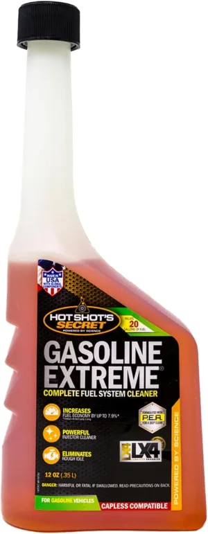 ‎Hot Shot's Secret Gasoline Extreme 12 Oz, Concentrated Fuel System Cleaner, Fuel Additive for Gasoline Engines, Injector Cleaner - Increases MPG & Restores Engine Performance
