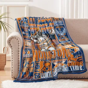 Houston Blanket, Baseball Gifts for Men Women, Baseball Merch Fans Coach Gifts 60"x50" Flannel Sports Blankets and Throws for Birthday Game Day.