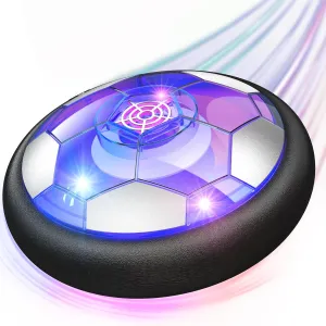 Hover Soccer Ball for Kids, Rechargeable Air Power Soccer Ball with LED Lights and Foam Bumper Protection, Indoor Soccer Toy for Boys and Girls Ages 3 4 5 6 7 8-12, Perfect for Soccer Games