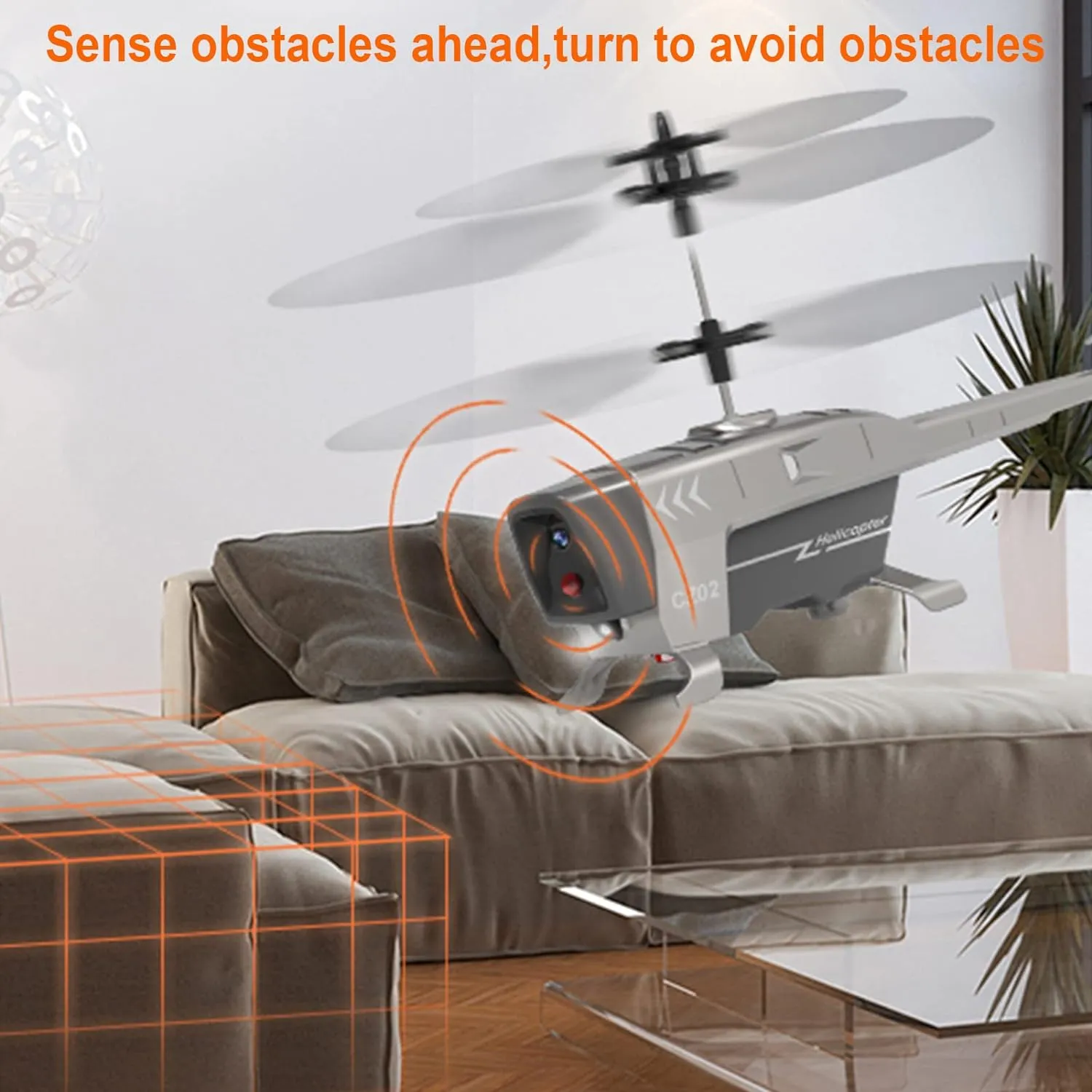 HXBER Helicopter 2.5CH Drone Gyroscope Stabilization Obstacle Avoidance Steering Gift for Boys Girls Adults