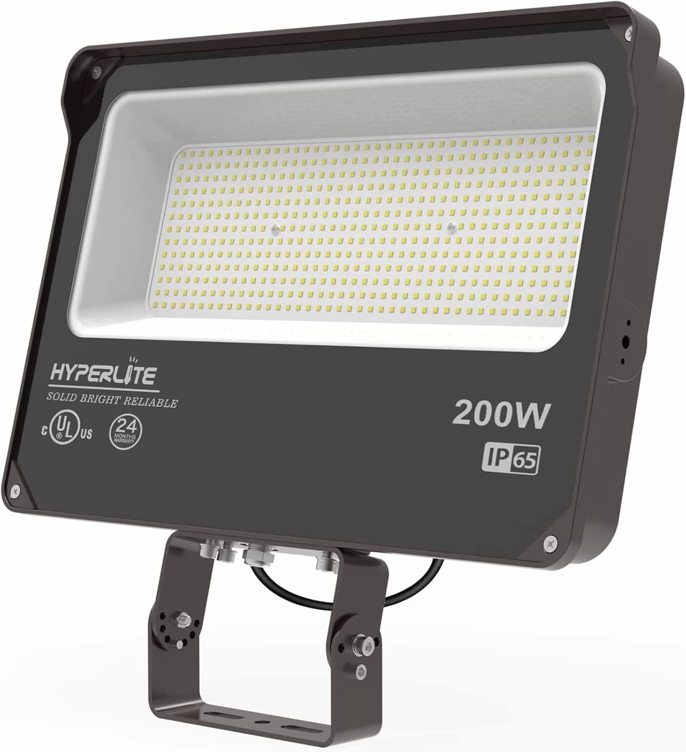 HYPERLITE LED Flood Light 200W 24000LM 5000K Daylight IP65 Waterproof Outdoor Floodlights UL Certified for Court Garden Warehouse