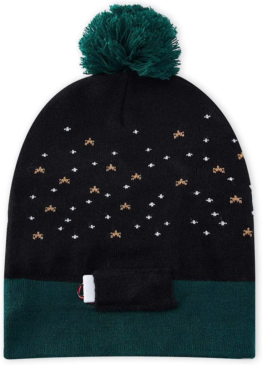 Idgreatim Unisex LED Light-up Ugly Christmas Sweater Hat Novelty Knitted Xmas Beanie Cap for Party(6 Light)