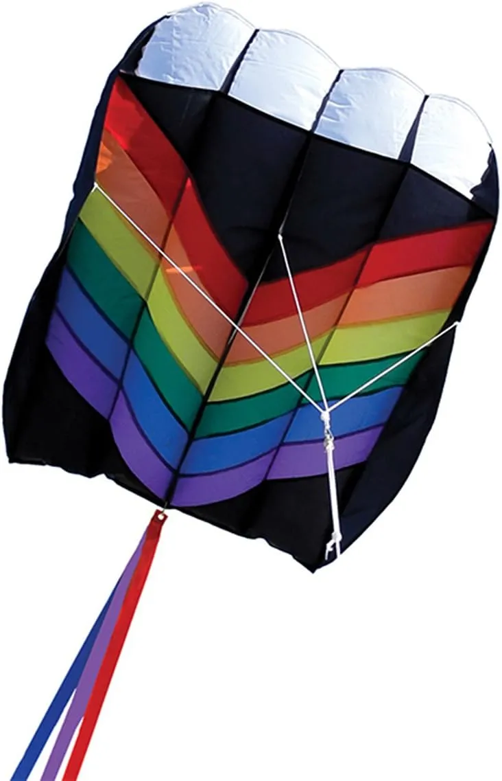 In the Breeze 3068 — 7.5 Rainbow Parafoil Kite, Easy Flying, Single-Line Travel Kite, Beginner to Intermediate Skill Levels