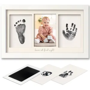 Inkless Hand and Footprint Kit, Boy, Girl, Newborn Keepsake - No Mess Ink Pad for Baby Handprint, Clean Touch Dog Paw Print Kit,Personalized Baby Shower Gifts,New Mom Gifts(Alpine White)