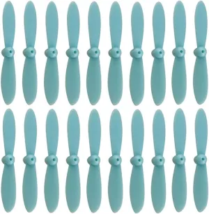 INLIMA Drone Accessories for Cheerson CX 10 Mini Drone 20Pcs/Pack Propeller Set Airscrew Replacement for Cheerson CX 10 Mini Drone Quadcopter Helicopter RC Accessories Replaceable (Color : Blue)