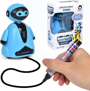 Innovative Sensor Robot Toy, LED Light Educational Interactive STEM Toy, Automatic Black line Tracking, Children can Operate it by Drawing