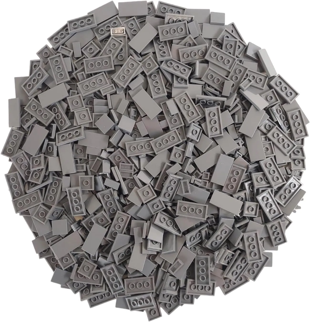 Interlocking Building Blocks Tiles | 4 formats: 1x1 (250 pcs.), 1x2 (250 pcs.), 2x2 (250 pcs.) and 2x4 (250 pcs.) Studs | Color: Dusty Gray | 100% Compatible
