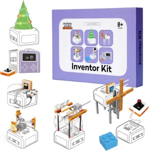 Inventor Kit for VinciBot Coding Robot, Electronic STEM Kit with programmable Module to Learn Programmable Electronic Projects for School Classroom Kids Ages 8 
