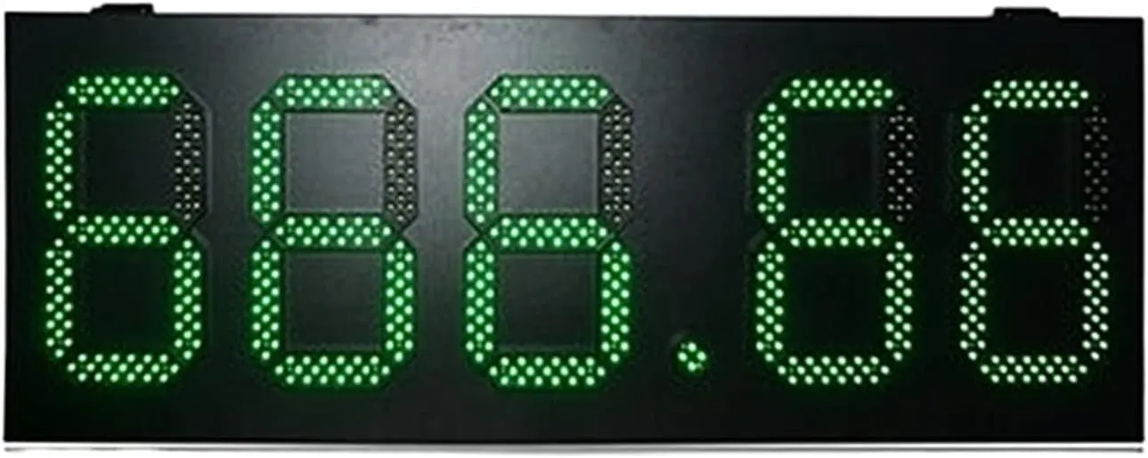 IP53 Rainproof Box high Brightness 10 inch Green 888.88 Gas Station LED dis-Play Digital dis-Play Panel for Office/Home/Living Room/School (8 Inch Scoreboard X)