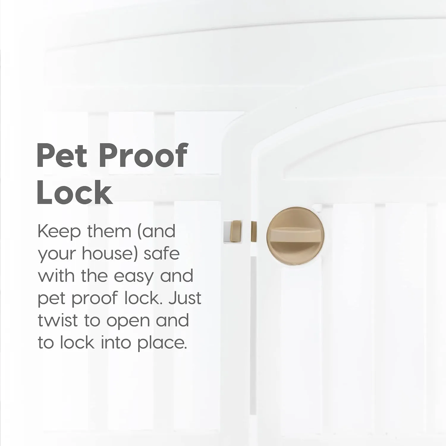 IRIS USA 34" 8-Panel Pet Dog Puppy Playpen with Door, For Medium and Large Dogs, Keep Pets Secure, Easy Assemble, Fold It Down, Easy Storing, Customizable, White