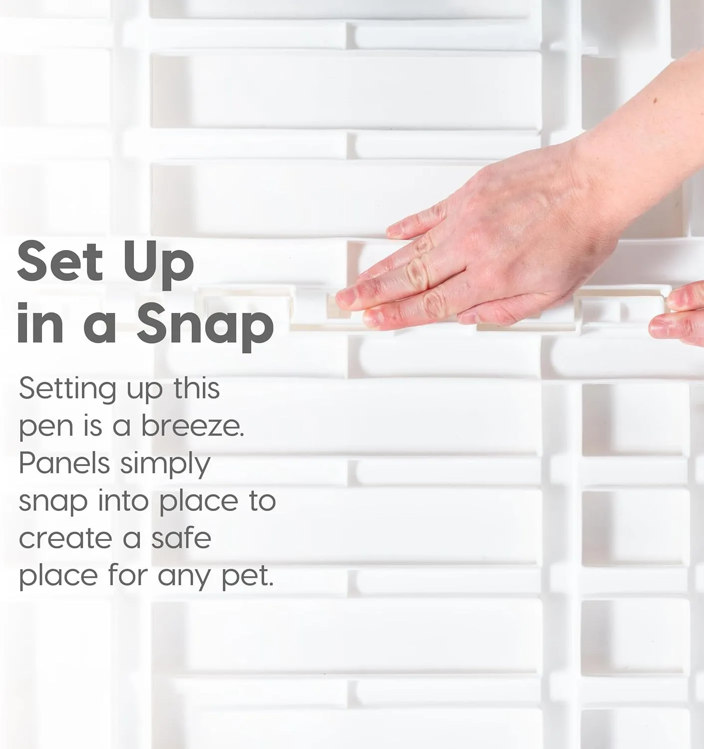 IRIS USA 34" 8-Panel Pet Dog Puppy Playpen with Door, For Medium and Large Dogs, Keep Pets Secure, Easy Assemble, Fold It Down, Easy Storing, Customizable, White
