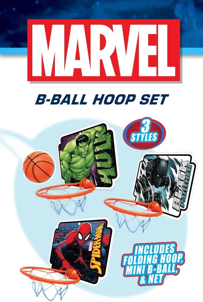 JA-RU Marvel Avengers & Spiderman Mini Basketball Hoop w/Ball (24 Hoops) Small Basketball Boys Toys for Kids. Indoor Basketball Hoop Net on Wall, Door, & Bedroom. Office Sports Games. ABC-6822-24s