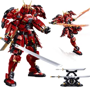 Japanese Samurai Mech Warrior Model Building Sets for Adults, Super Hero Series Robot Building Blocks Toy Set with Double Swords, 923 Pcs Creative Collectible Gift for Teens Boys Kids