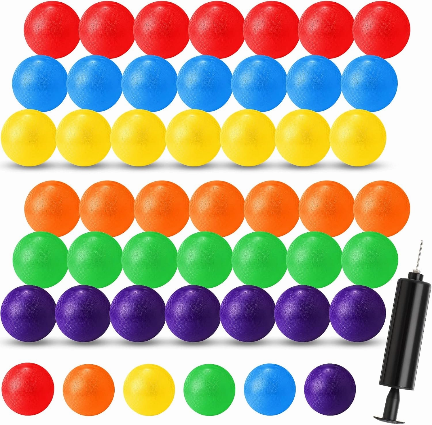 Jerify 50 Pcs 6 Inch Playground Balls Kickball Dodgeballs for Kids and Adults Rubber Bouncy Handball, Inflatable Balls, Camps, Picnic and Schoolyard Indoor and Outdoor Games