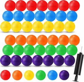 Jerify 50 Pcs 6 Inch Playground Balls Kickball Dodgeballs for Kids and Adults Rubber Bouncy Handball, Inflatable Balls, Camps, Picnic and Schoolyard Indoor and Outdoor Games