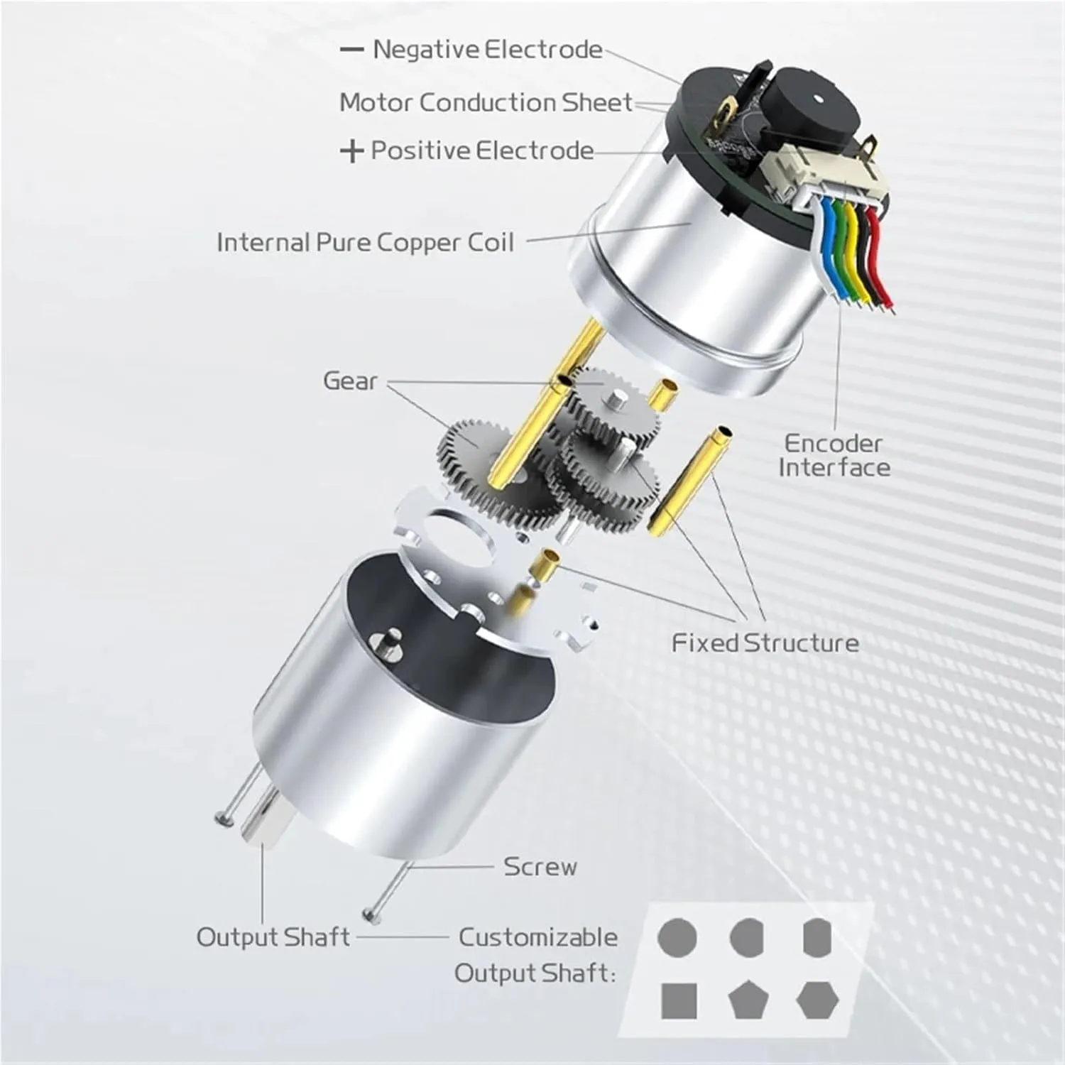 JGB37-520 Hall Encoder Brushed DC Motor 6V12V Forward and Reverse Adjustable Speed 6RPM-1590RPM Smart Car Kit with Wheels 1Pcs(165PRM_6V)