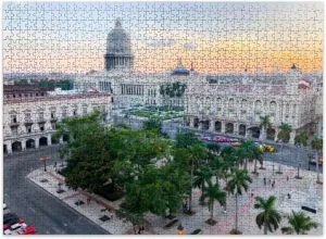 Jigsaw Puzzles 500 Pieces for Adult National Capitol Building el capitolio Central Park Havana Puzzle Game for Family Wooden Puzzle Toy Educational Games Puzzles for Home Decor