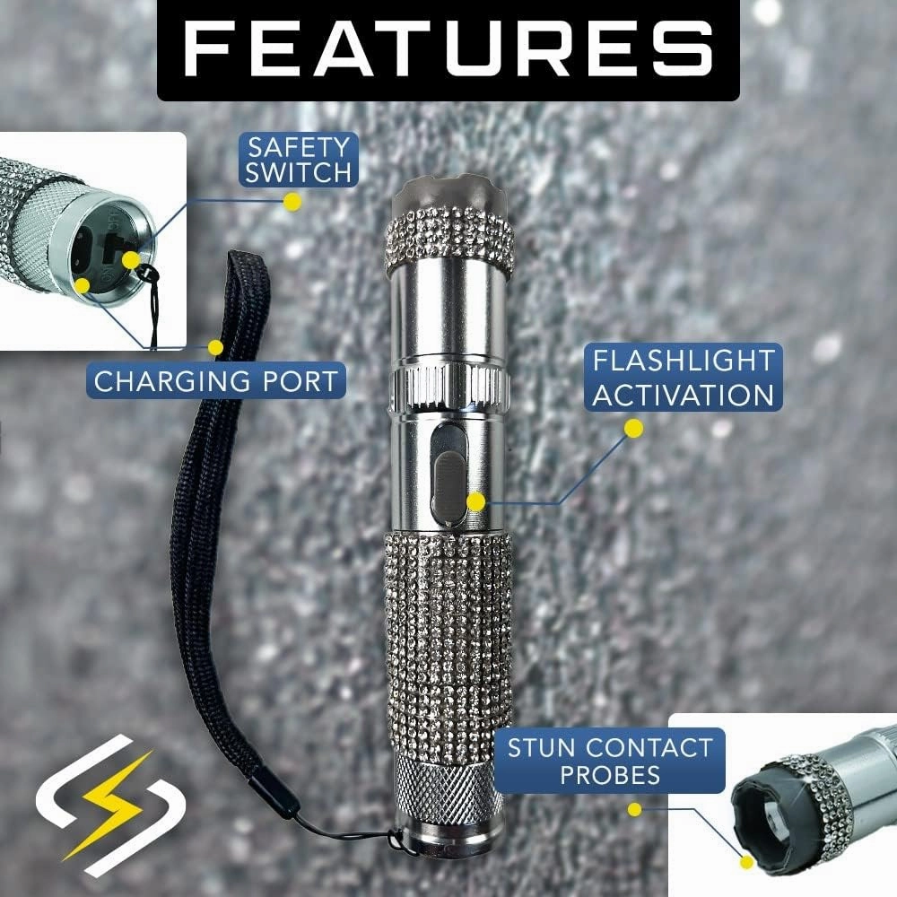 Jolt RhineStun Flashlight Stun Gun 75,000,000
