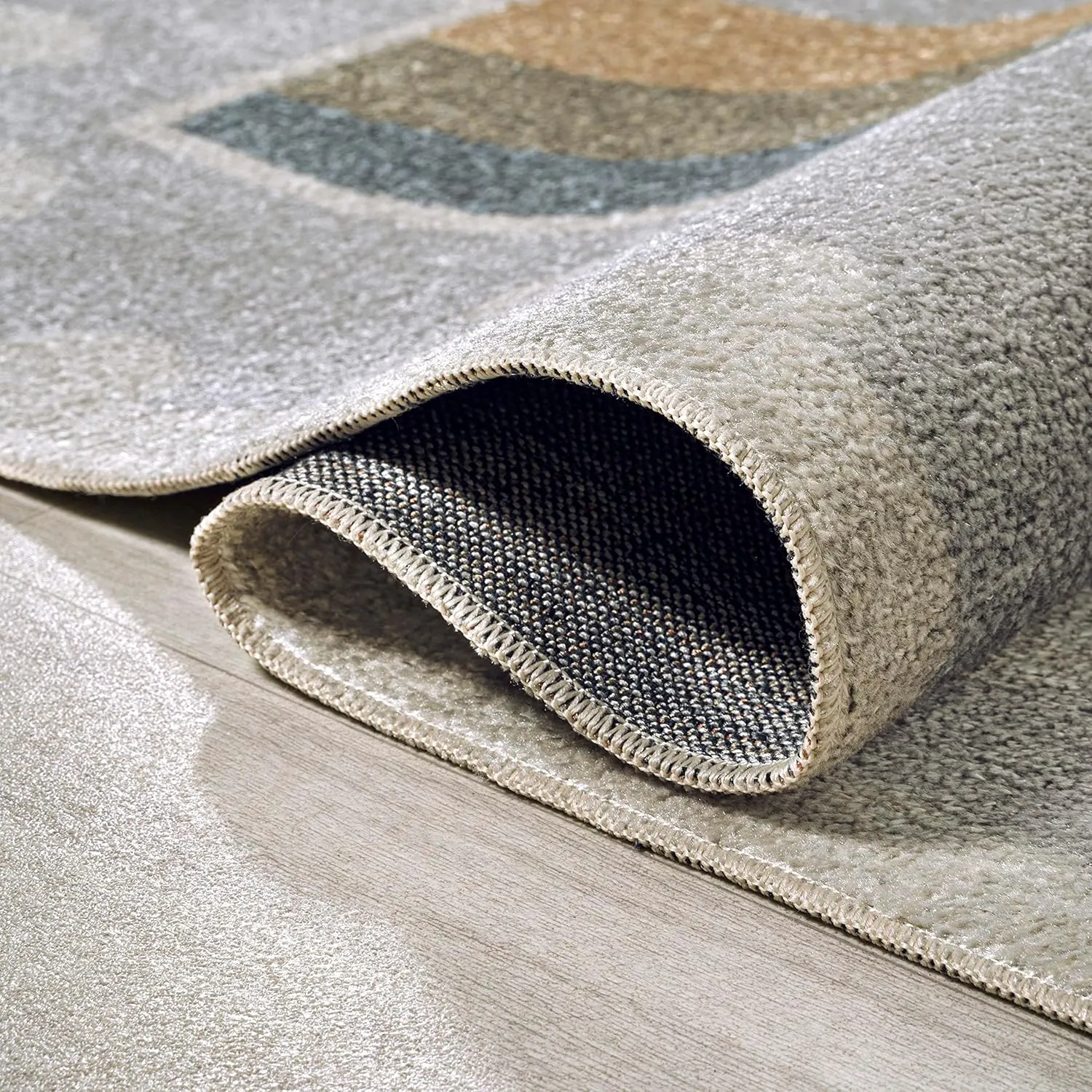 JONATHAN Y KDW102A-3 Minha Rainbow Dot Modern Machine-Washable Indoor Area Rug, Kids & Novelty, Casual, Classic, Bedroom, Kitchen, Living Room, Easy-Cleaning, Non-Shedding, 3 X 5, Gray/Ivory/Yellow